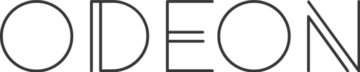 Odeon logo stiliseeritud kirjas tekst ODEON.